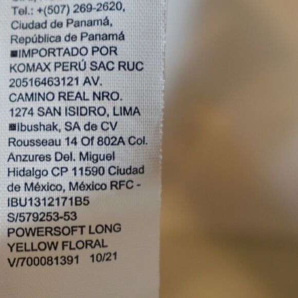 Old Navy Active Powersoft Sports Bra Large Yellow Floral Multicolor Gym Yoga Top - Picture 10 of 12